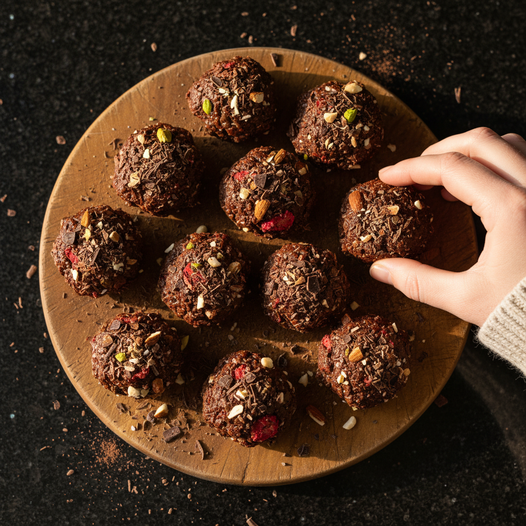 Chocolate Strawberry Energy Bites