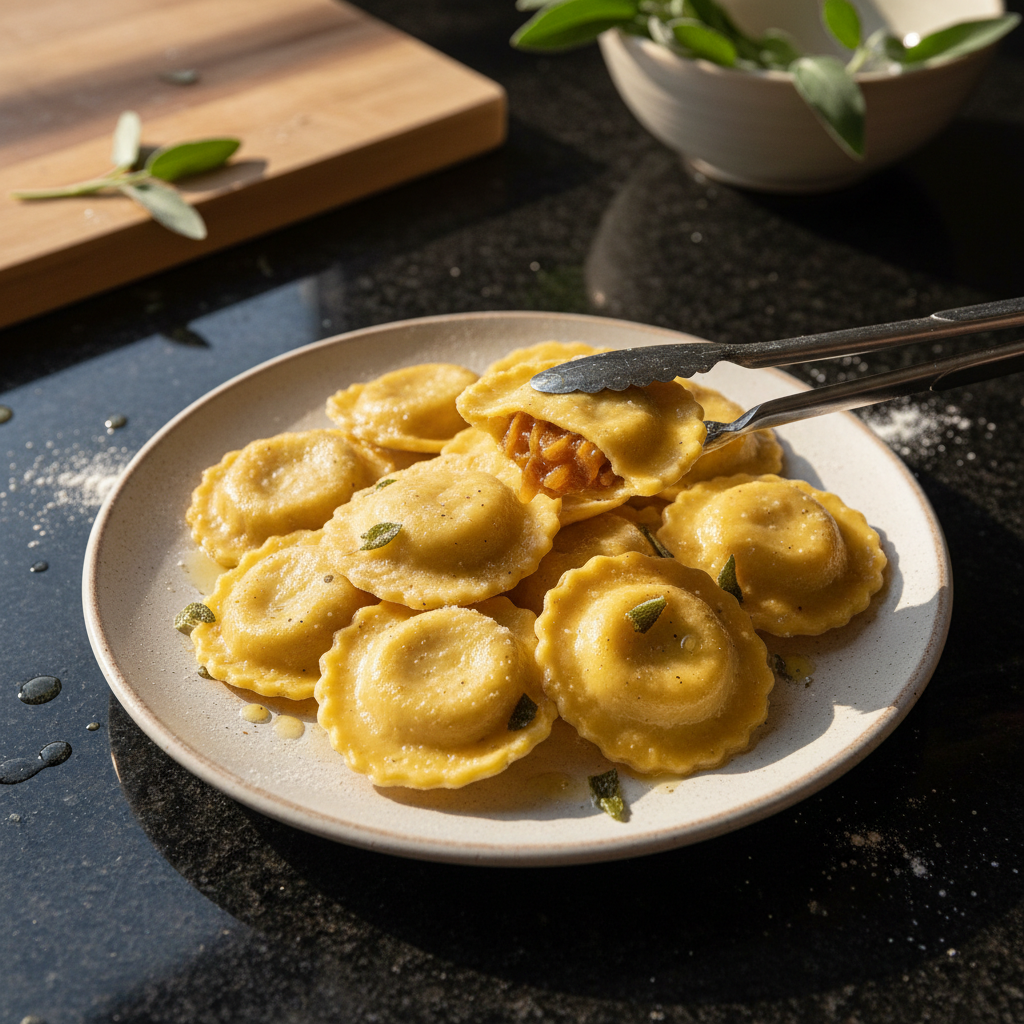 Savory Caramelized Onion Ravioli