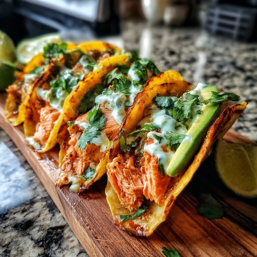 Chili Lime Salmon Tacos