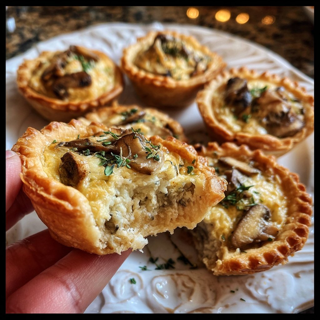 Mushroom Tartlets with Thyme Cream