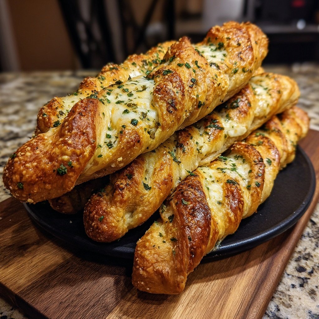 Savory Cheesy Garlic Breadsticks