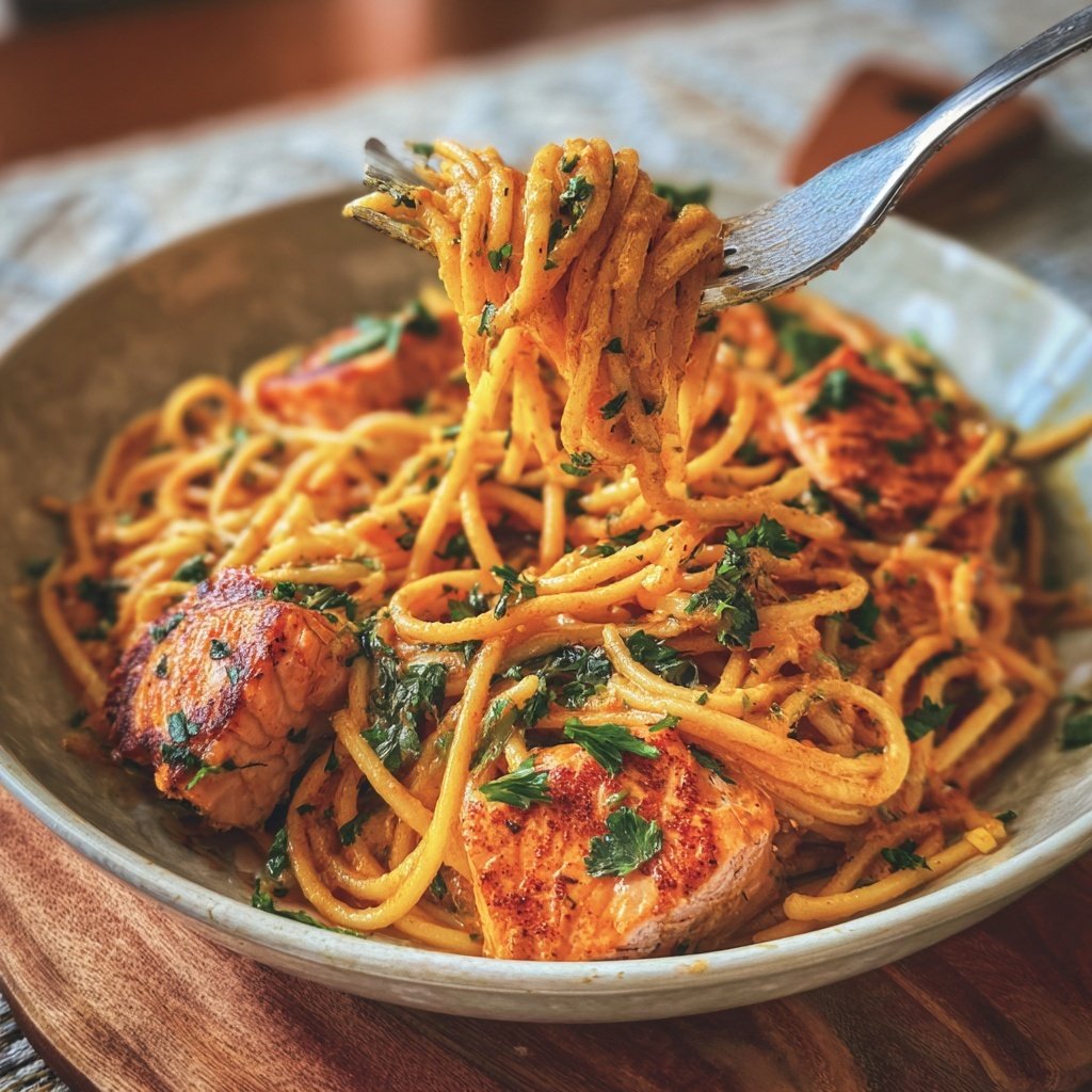 Smoky Paprika Salmon Pasta Bowl