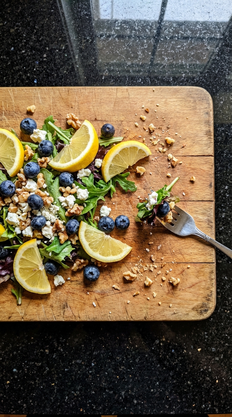 Lemon Blueberry Salad with Nuts