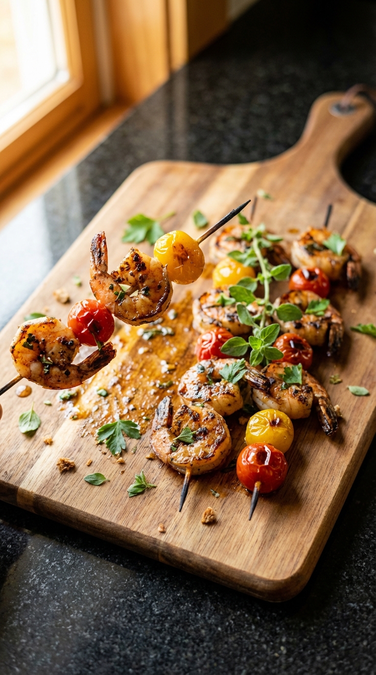 Mediterranean Grilled Shrimp Skewers