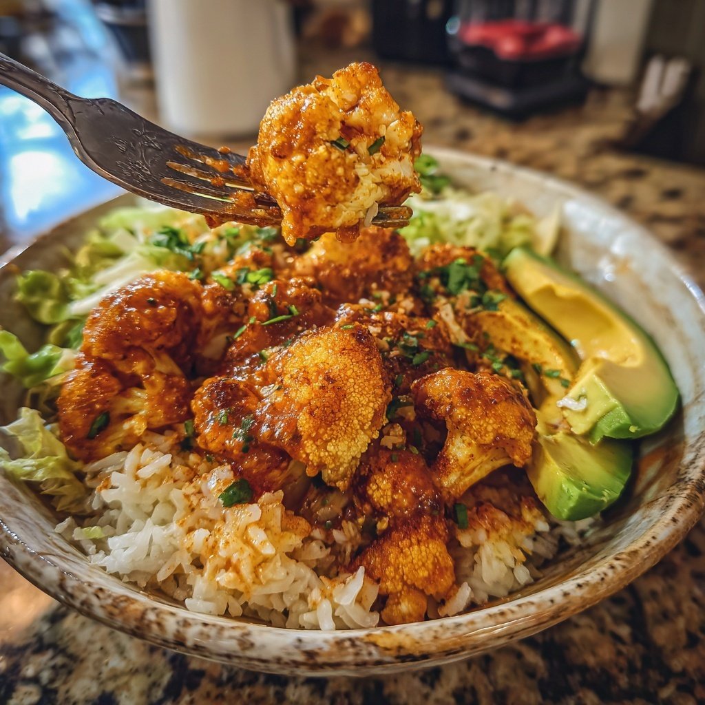 Buffalo Cauliflower Taco Bowl