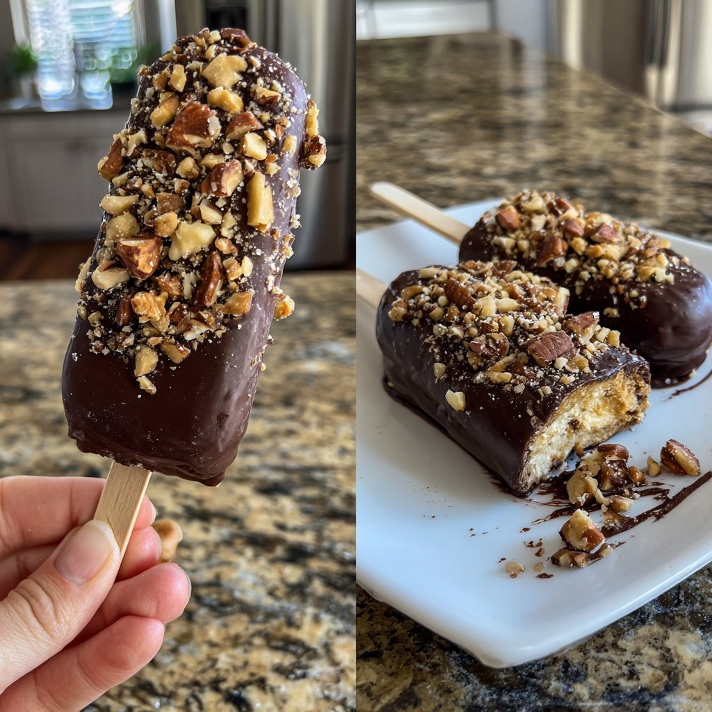 Frozen Chocolate Banana Pops