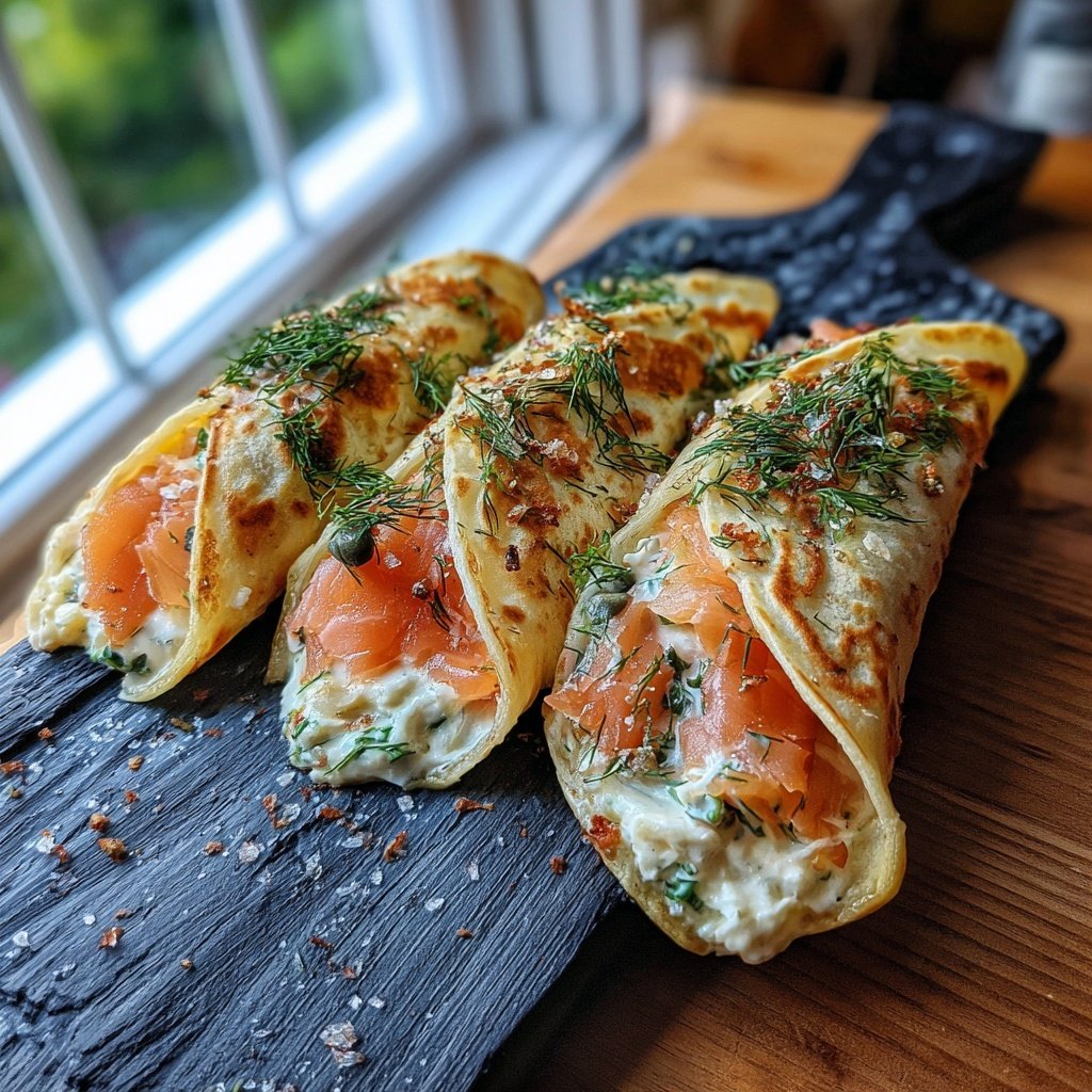 Smoked Salmon and Cream Cheese Wraps
