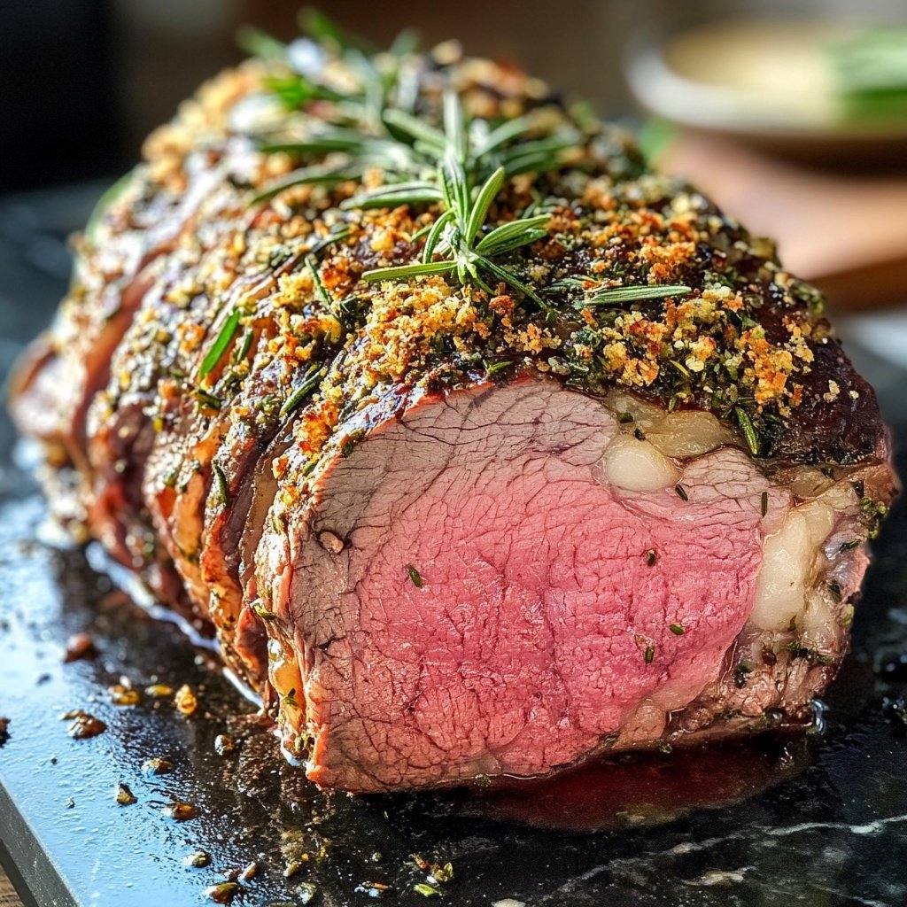 Prime Rib with Herb Crust