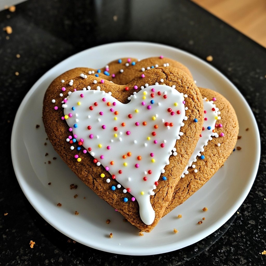 Spiced Gingerbread Heart Cookies