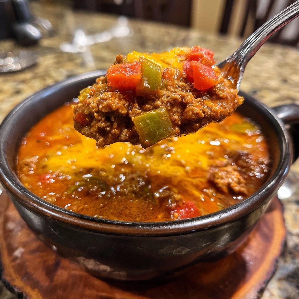 Chipotle Cheddar Beef Chili Hearty