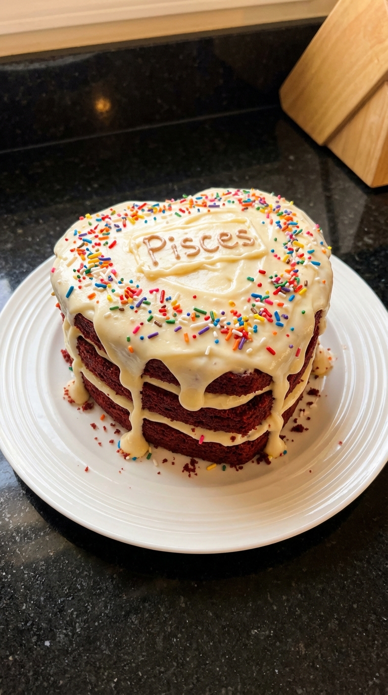 Pisces Red Velvet Cake