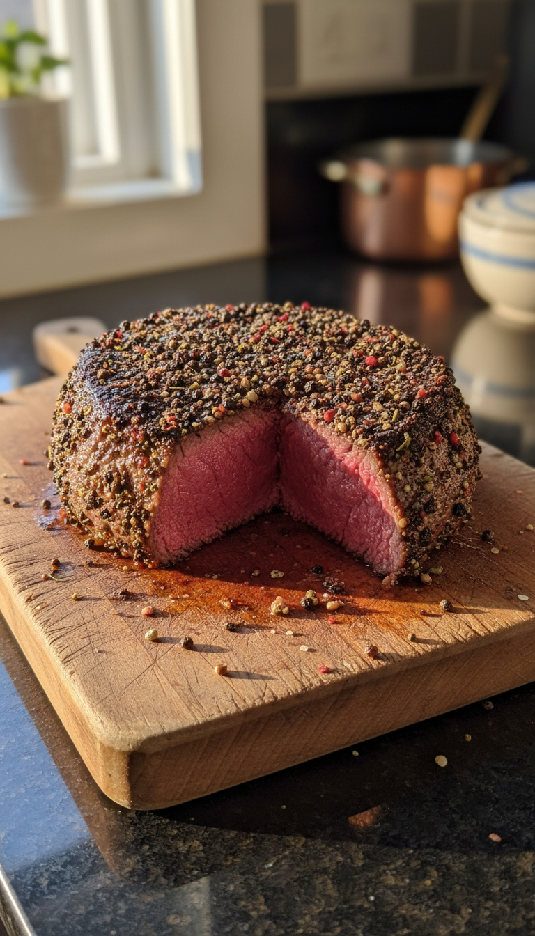 Peppercorn Crusted Filet Mignon