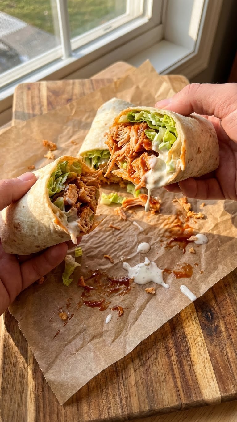 BBQ Ranch Chicken Wing Wraps