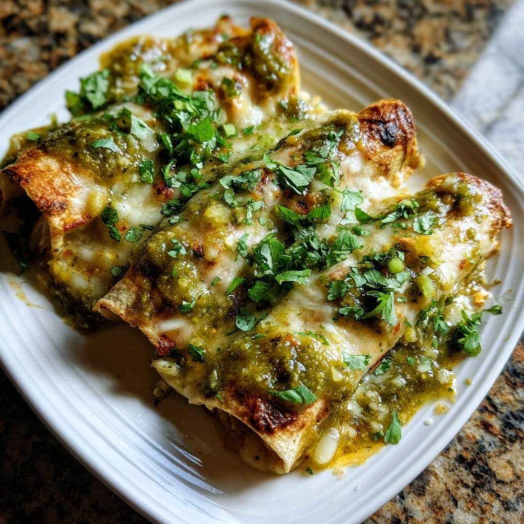 Cheesy Chicken Enchiladas Verdes