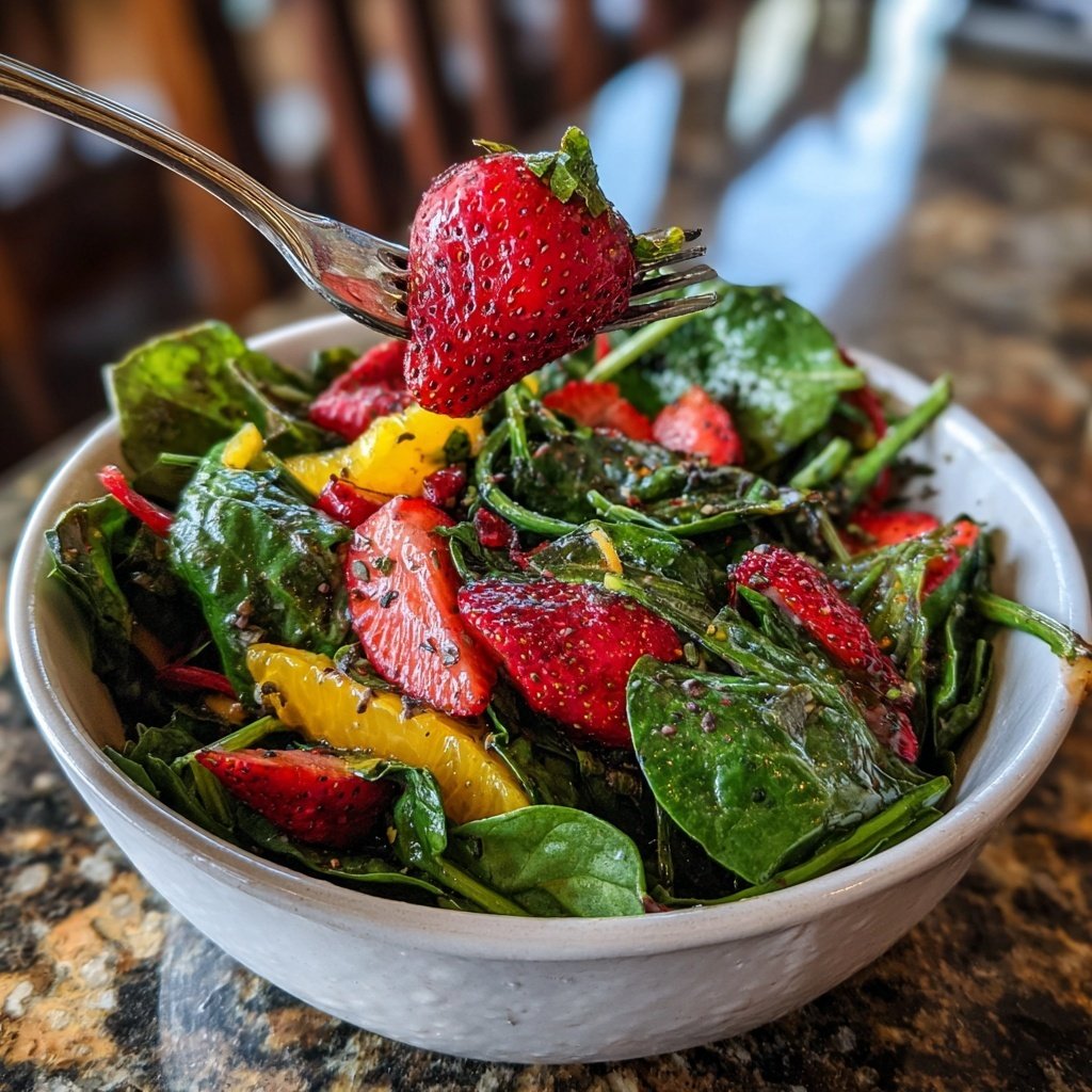 Strawberry Spinach Poppyseed Salad