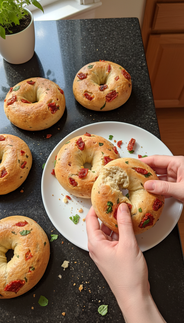 Sun-Dried Tomato & Basil Bagels