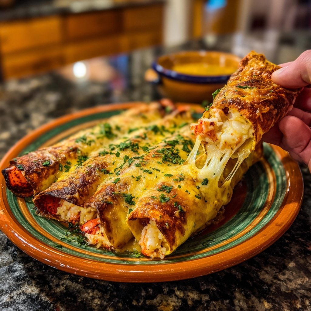 Lobster-Stuffed Surf and Turf Enchiladas