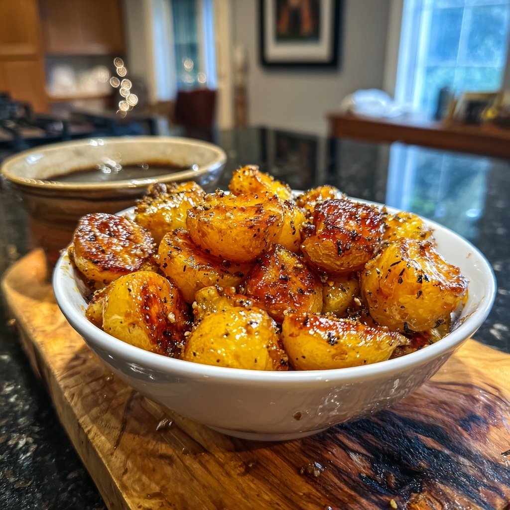 Maple-Dijon Glazed Airfryer Potatoes