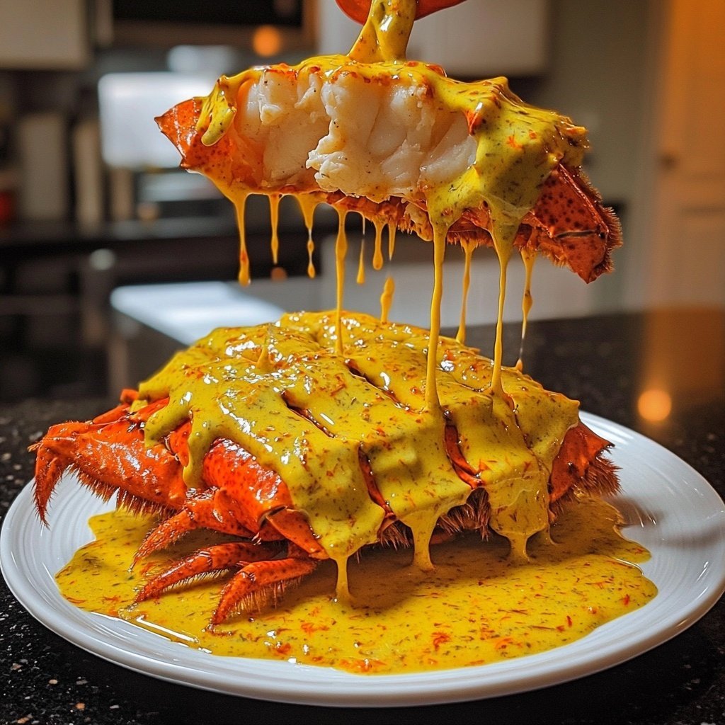 Lobster with Creamy Saffron Sauce