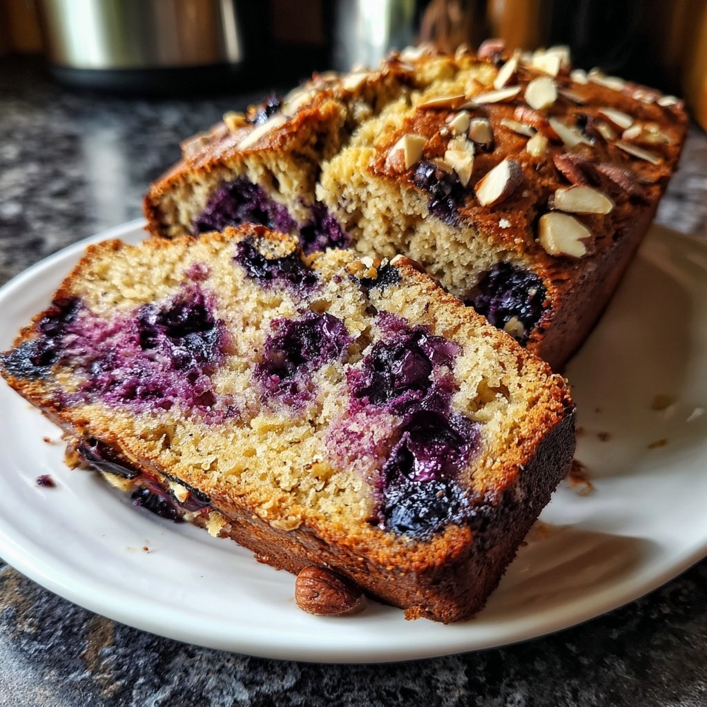 Banana Blueberry Bread with Nuts