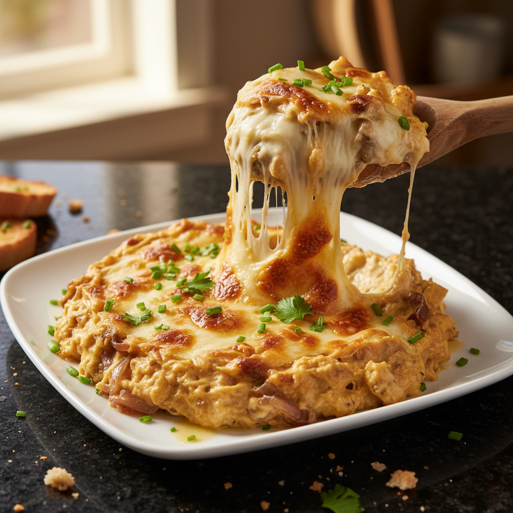 Caramelized Onion and Artichoke Dip