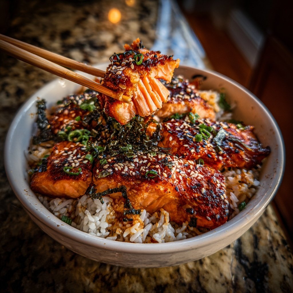 Salmon Teriyaki Rice Bowl