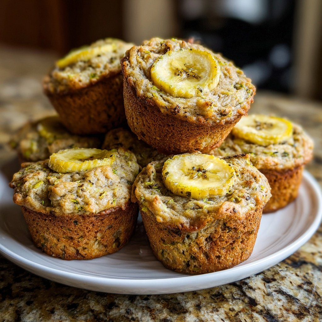 Banana Zucchini Muffins Delight