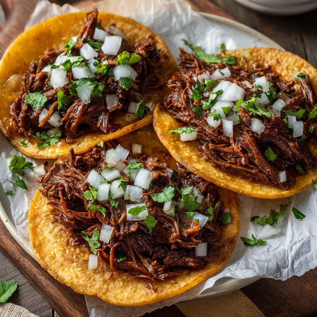 Slow Cooked Barbacoa Beef Tacos