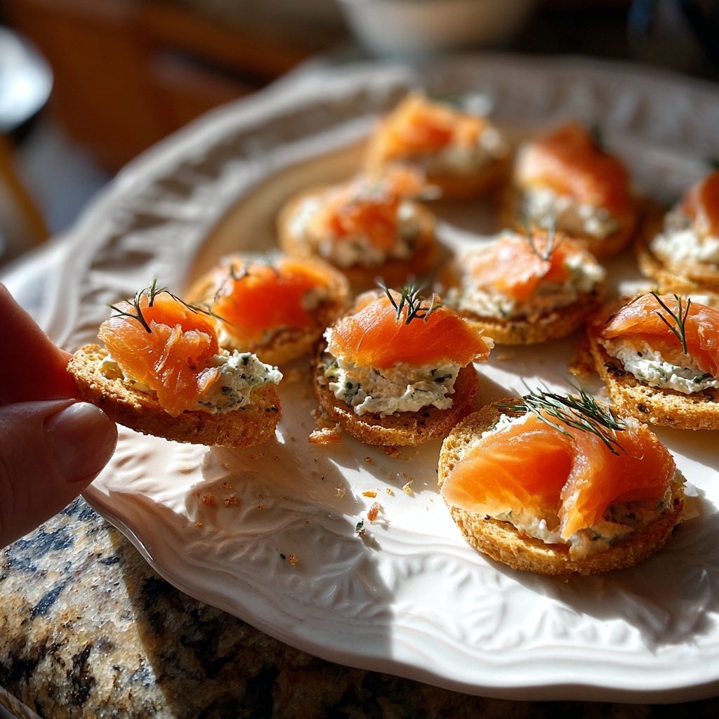 Smoked Salmon Canapés with Dill