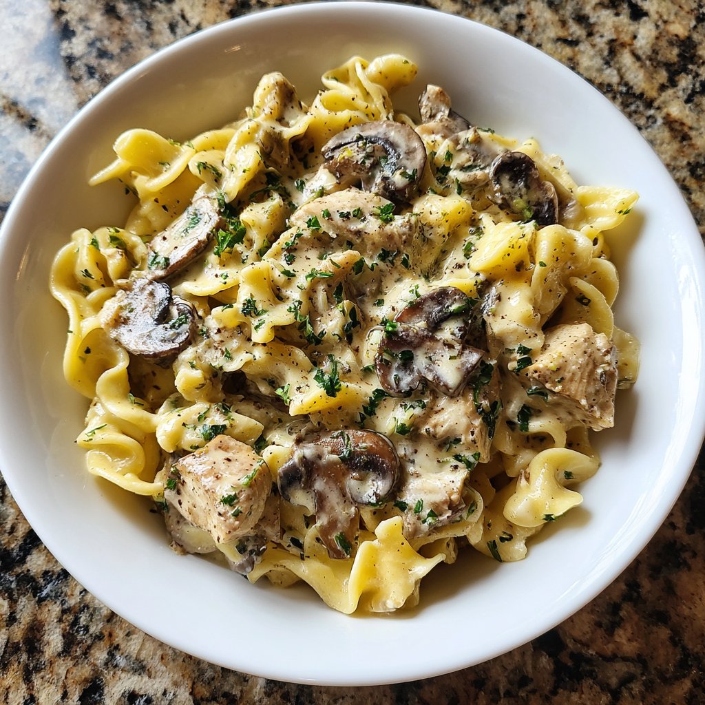 Creamy Turkey Mushroom Stroganoff