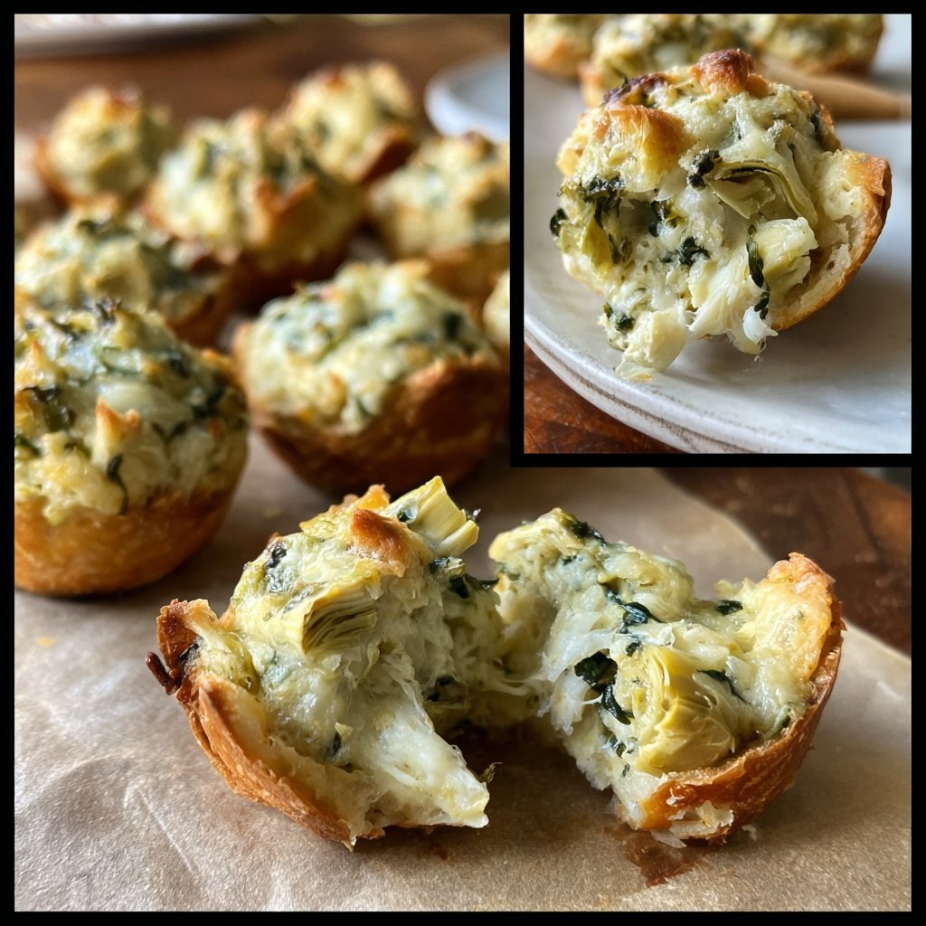 Spinach Artichoke Dip Bites