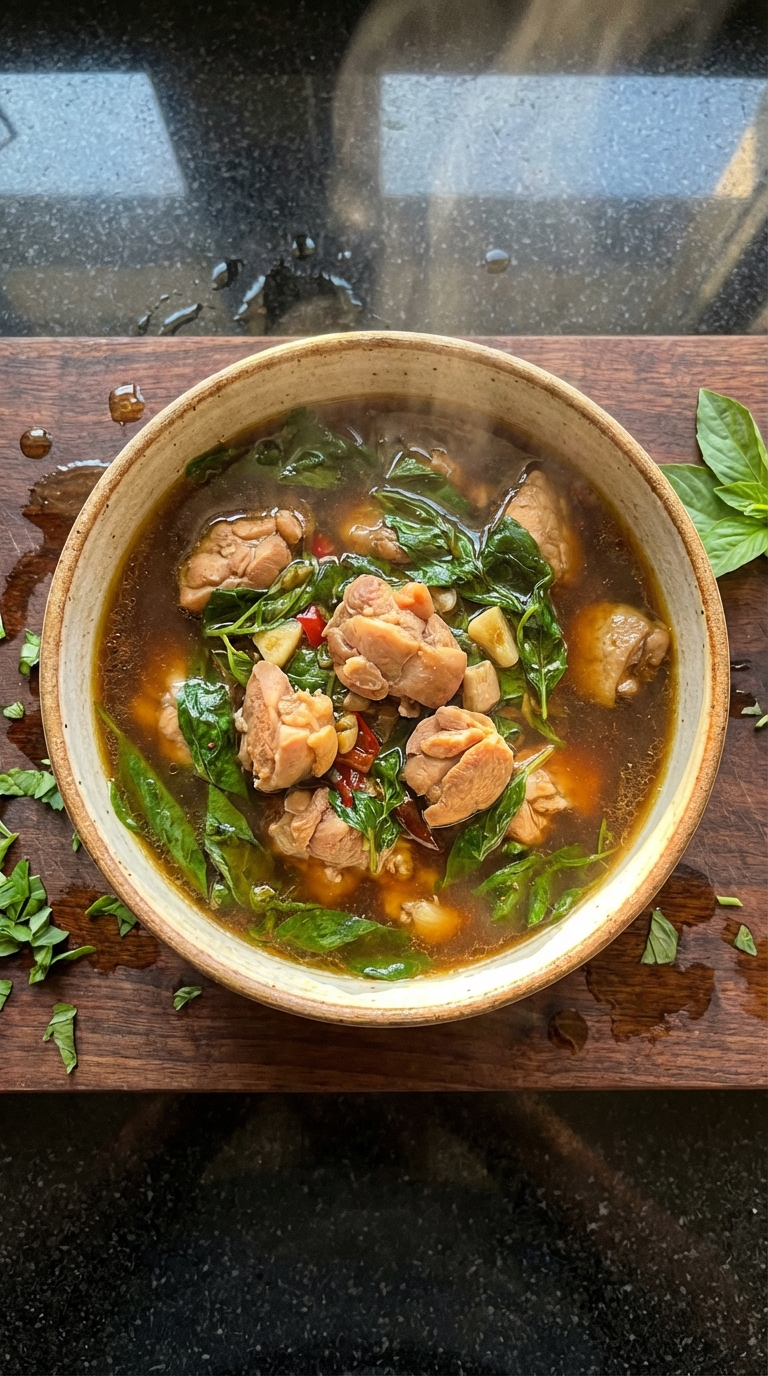 Thai Basil Chicken Soup