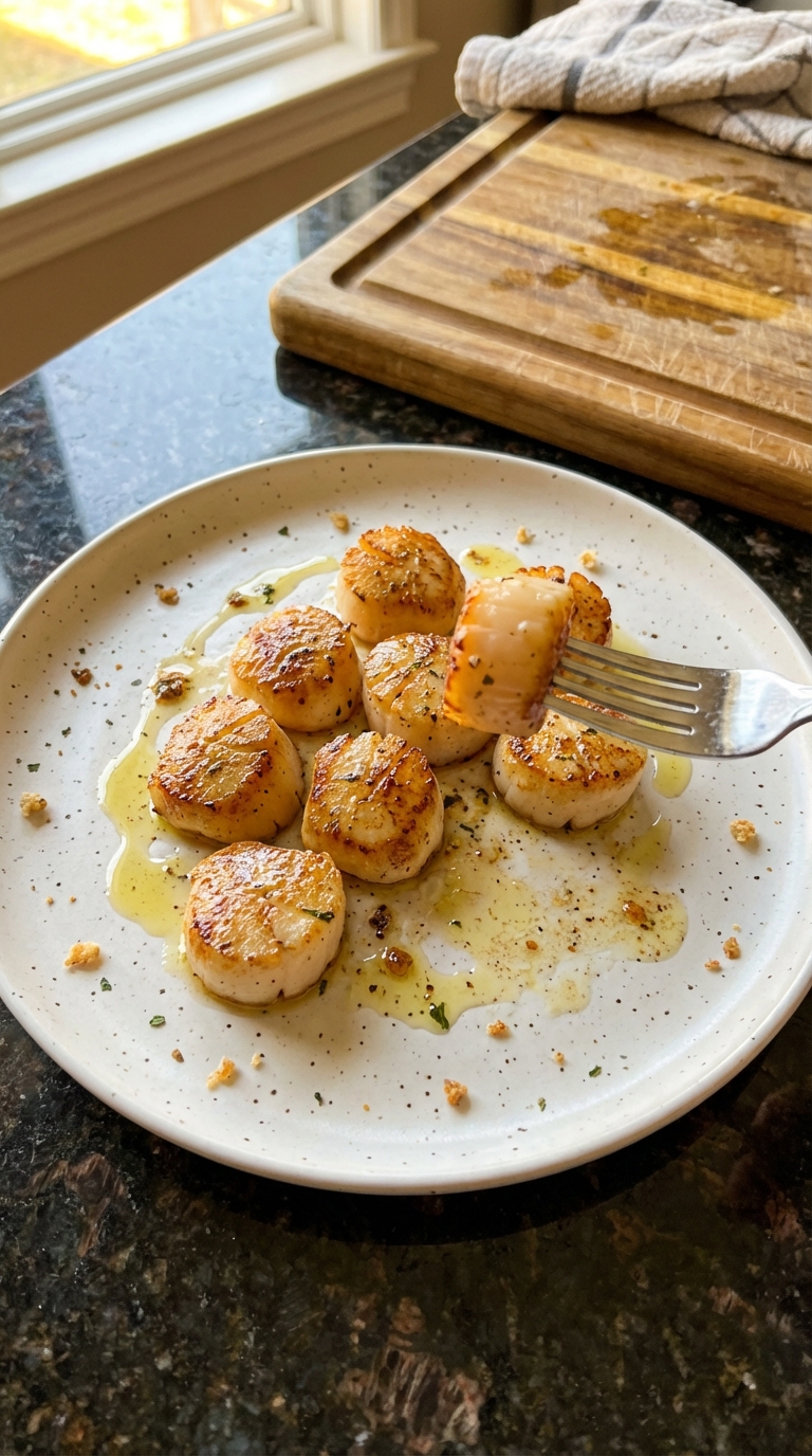 Truffle Oil Seared Scallops