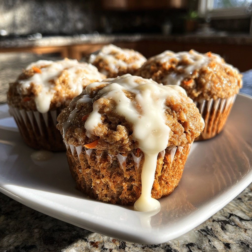 Carrot Cake Muffins with Cream Cheese