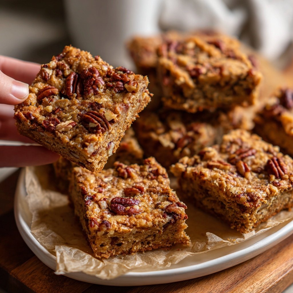 Banana Pecan Snack Bars